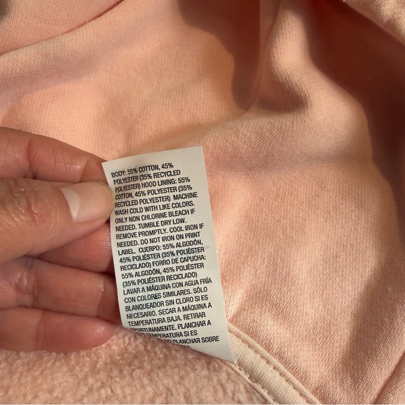 All in Motion Full Zip Hoodie Women’s Size XS Pink Thumbholes  NEW - Picture 11 of 13